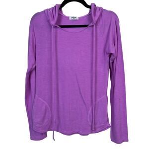 Omgirl Purple Hooded Knit Top